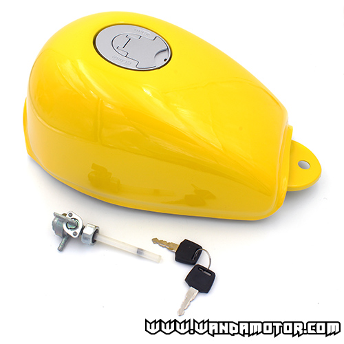 Fuel tank Monkey yellow with flat cap